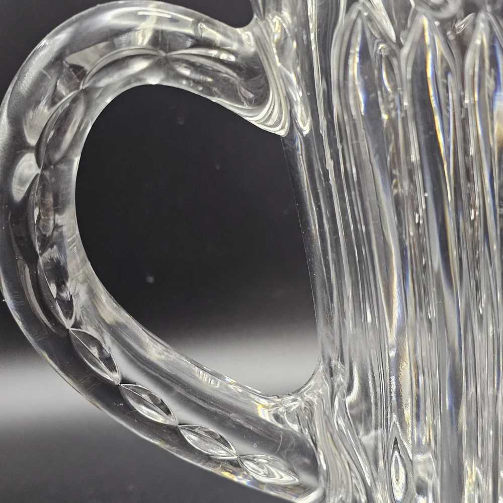 Gorham Vintage lead crystal Garden Serenade watering can pitcher 8.5 Inches Tall